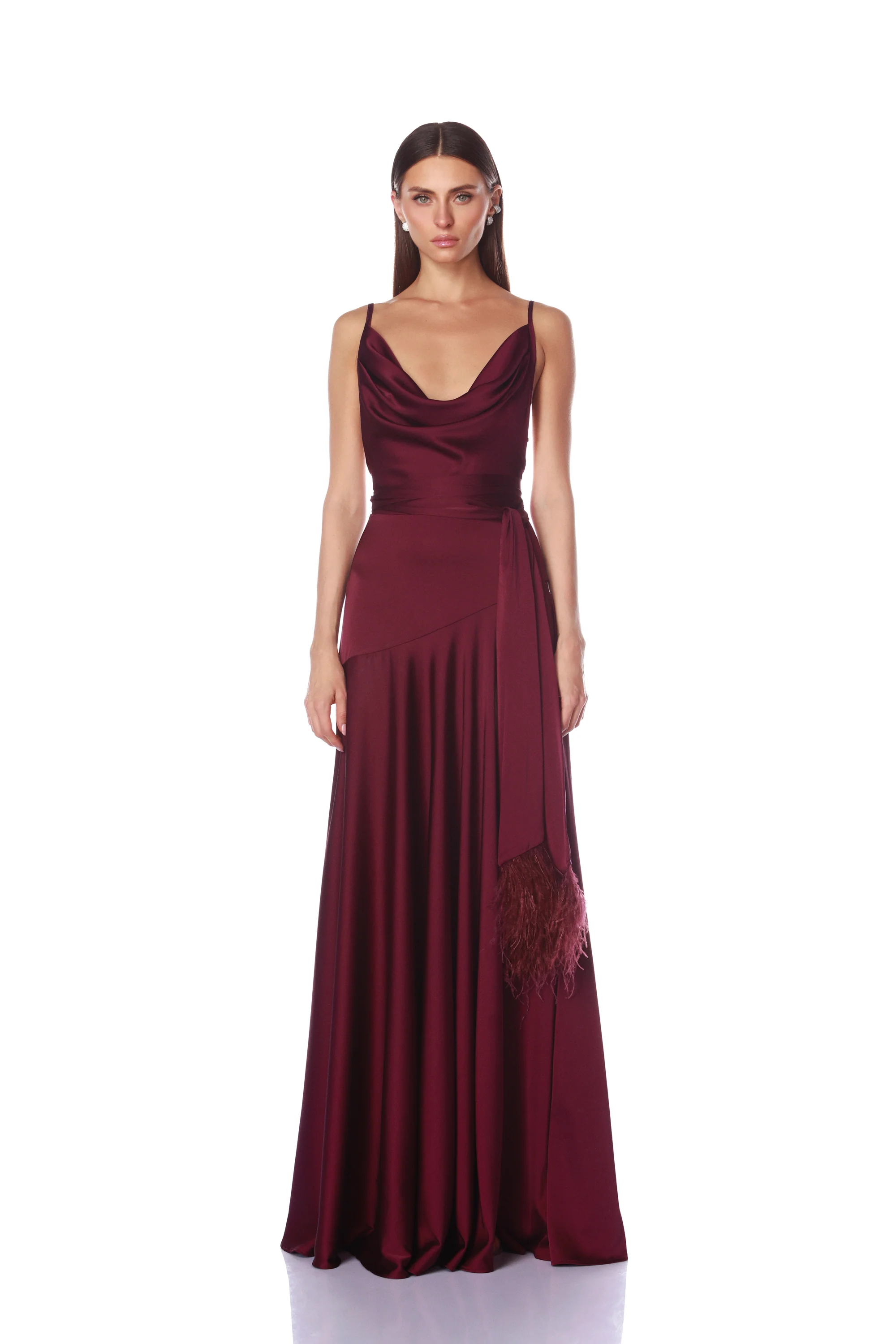Leo Burgundy Gown
