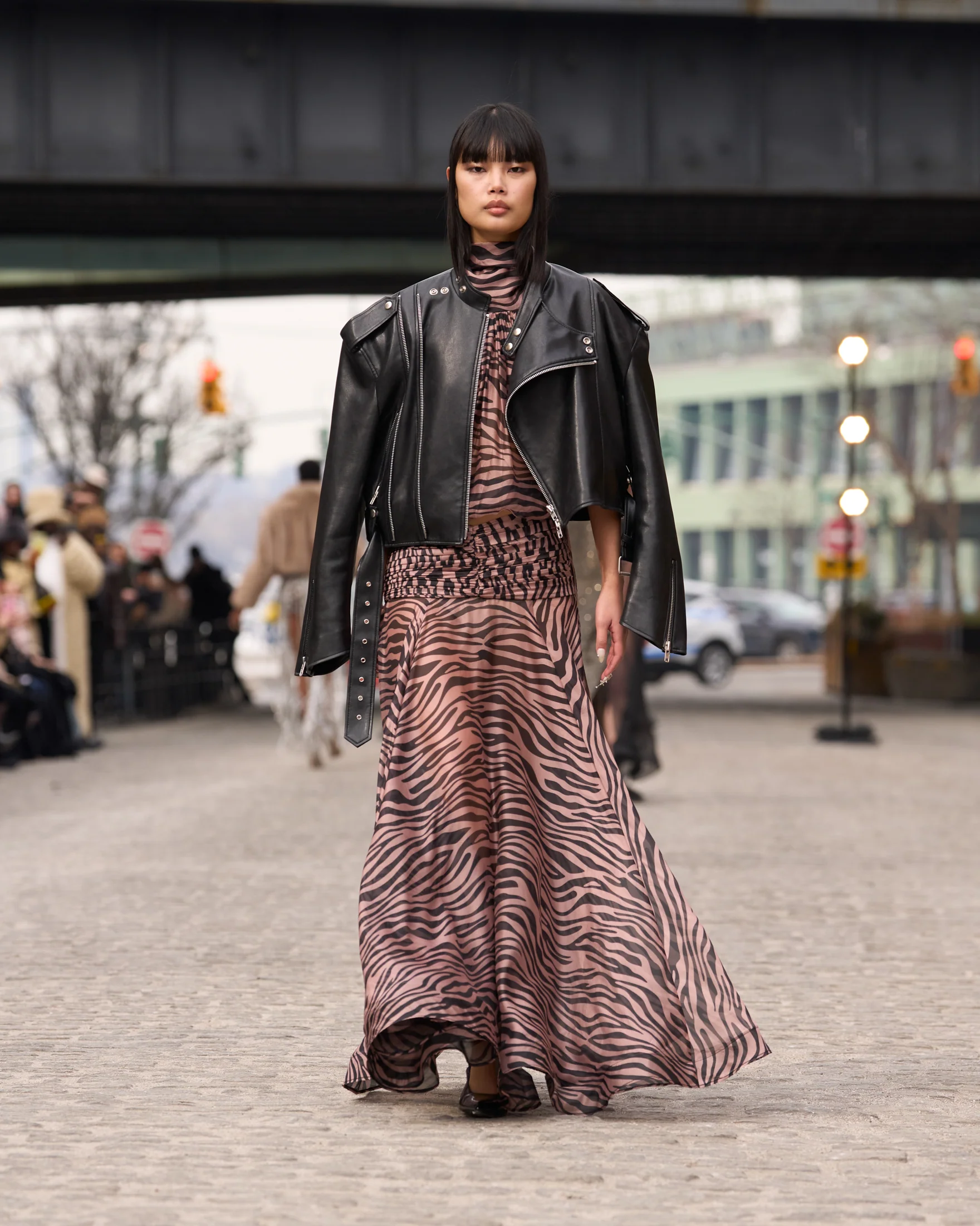 Animal Print Cropped Halter Top + Animal Print Maxi Skirt